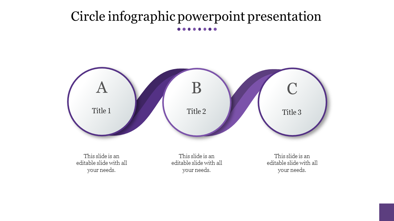 Circle infographic powerpoint presentation-3-Purple